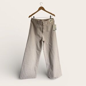 NWT—Universal Thread Women’s High Rise Wide Leg Denim Pants – Beige Ankle Length